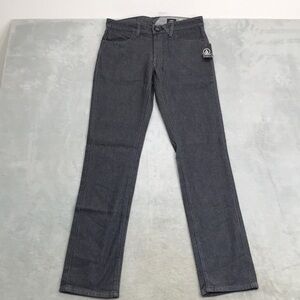 Volcom Men's Vorta  Slim Straight Stretch Gray Jeans Size 28 New